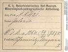 Etiketten zu Galenit (NHMW-MIN-Ak421)
